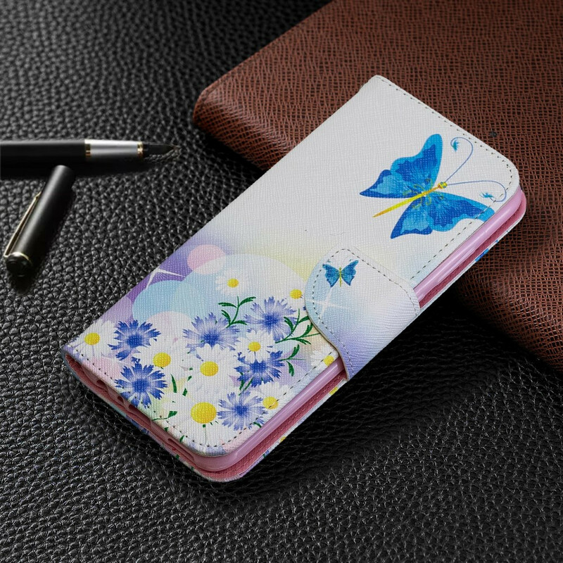 Housse Huawei P Smart Plus 2019 Papillons et Fleurs Peints Housse Huawei P Smart Plus 2019 Papillons et Fleurs Peints