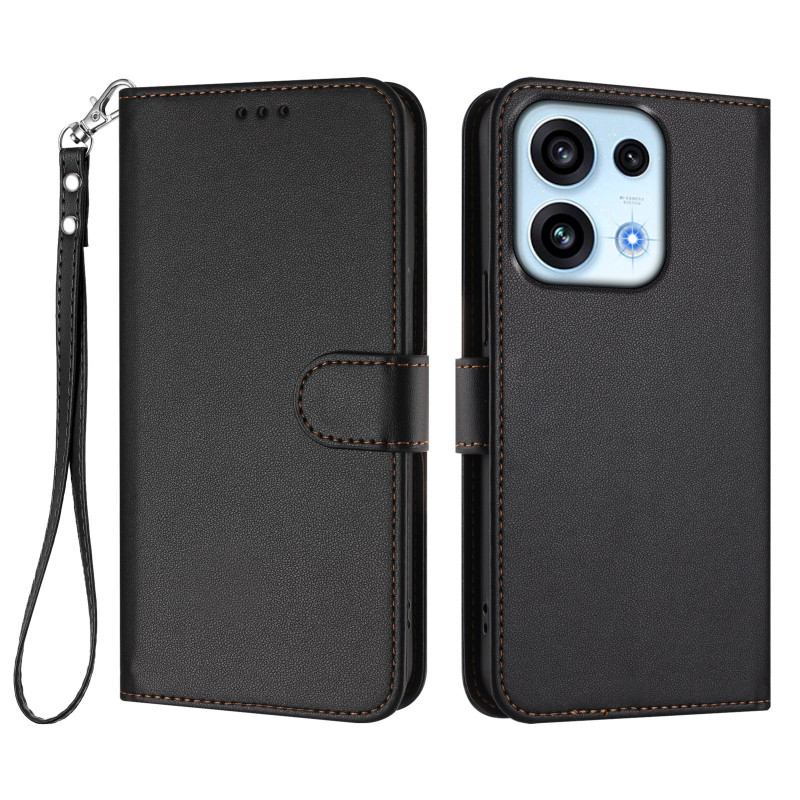 Housse Oppo Reno 16 F 5G / 16 FS 5G Style Cuir à Lanière