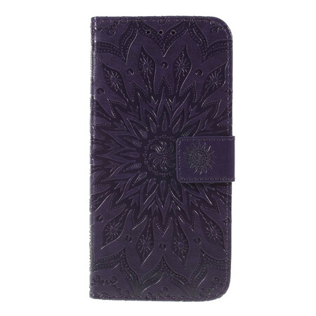 Housse Huawei P Smart Plus 2019 Fleur de Soleil à Lanière