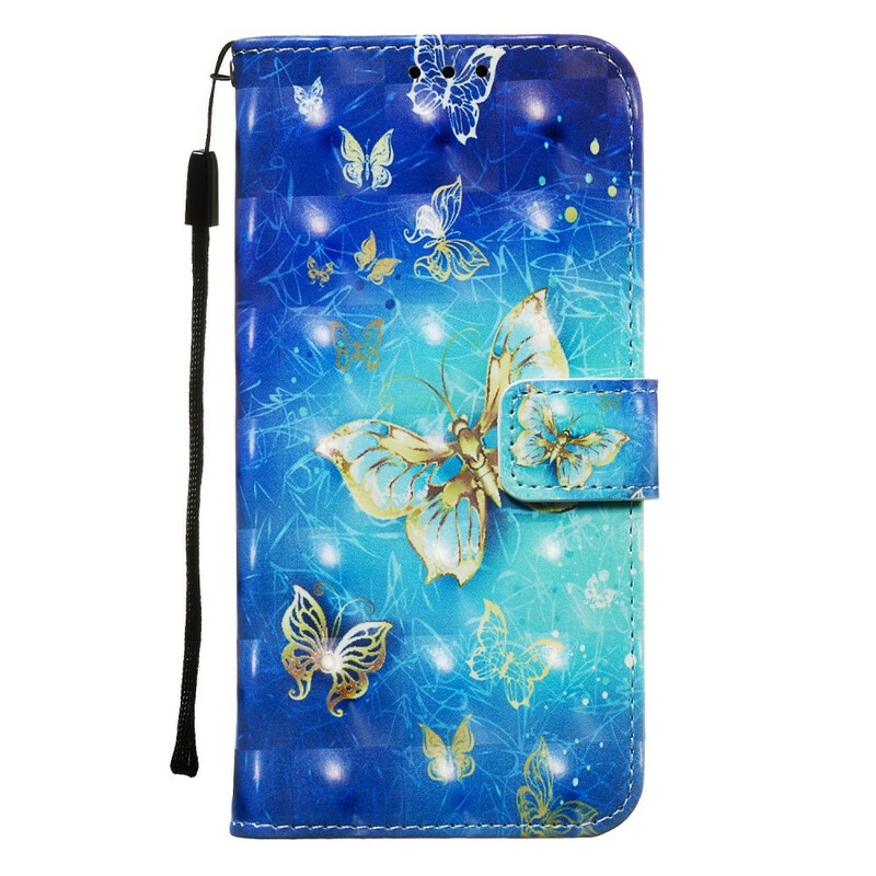 Housse Samsung Galaxy Note 10 Papillons Dorés Housse Samsung Galaxy Note 10 Papillons Dorés
