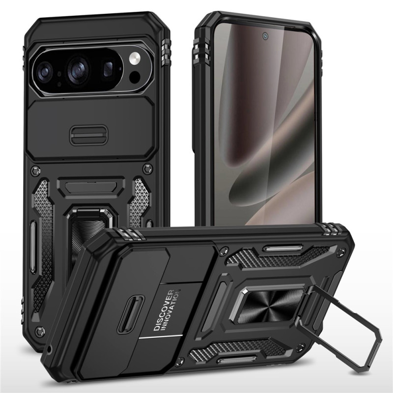 Coque Google Pixel 11 Pro XL / 10 Pro XL Antichoc avec Support et Cache-Caméra