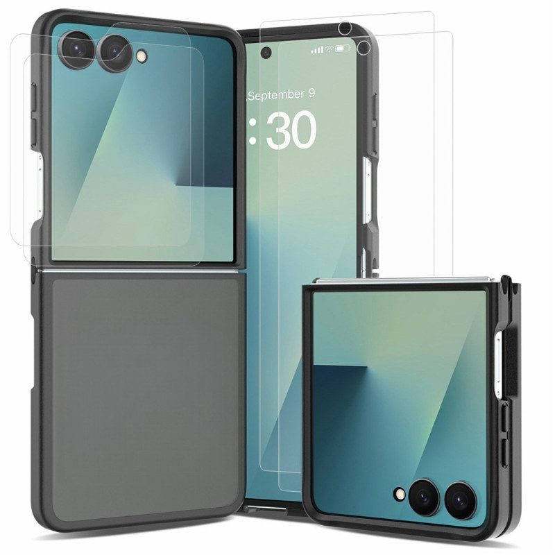 Coque Samsung Galaxy Z Flip 8 Protecteurs Écran Extérieur et Intérieurs