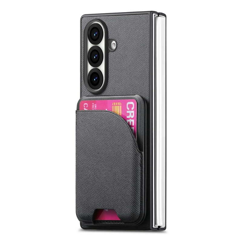 Coque Samsung Galaxy Z Fold 8 Ultra Magnétique Effet Denim avec Porte-Cartes