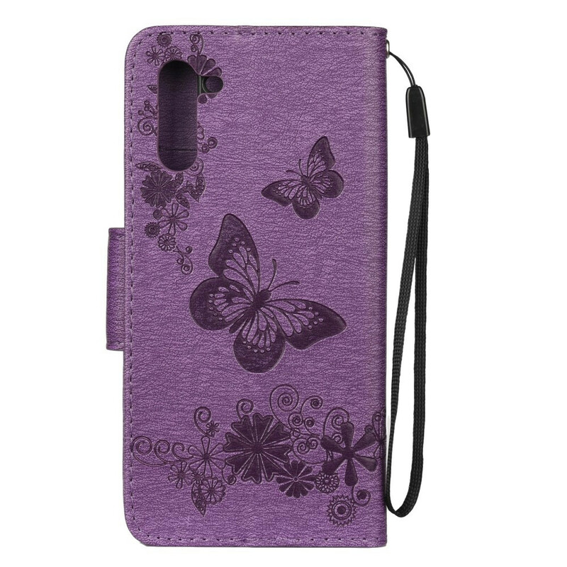 Housse Samsung Galaxy Note 10 Splendides Papillons à Lanière Housse Samsung Galaxy Note 10 Splendides Papillons à Lanière