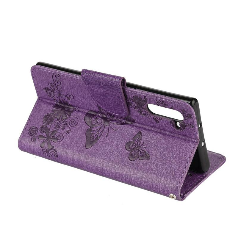 Housse Samsung Galaxy Note 10 Splendides Papillons à Lanière Housse Samsung Galaxy Note 10 Splendides Papillons à Lanière