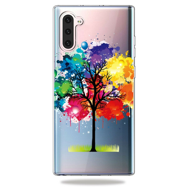 Coque Samsung Galaxy Note 10 Transparente Arbre Aquarelle
