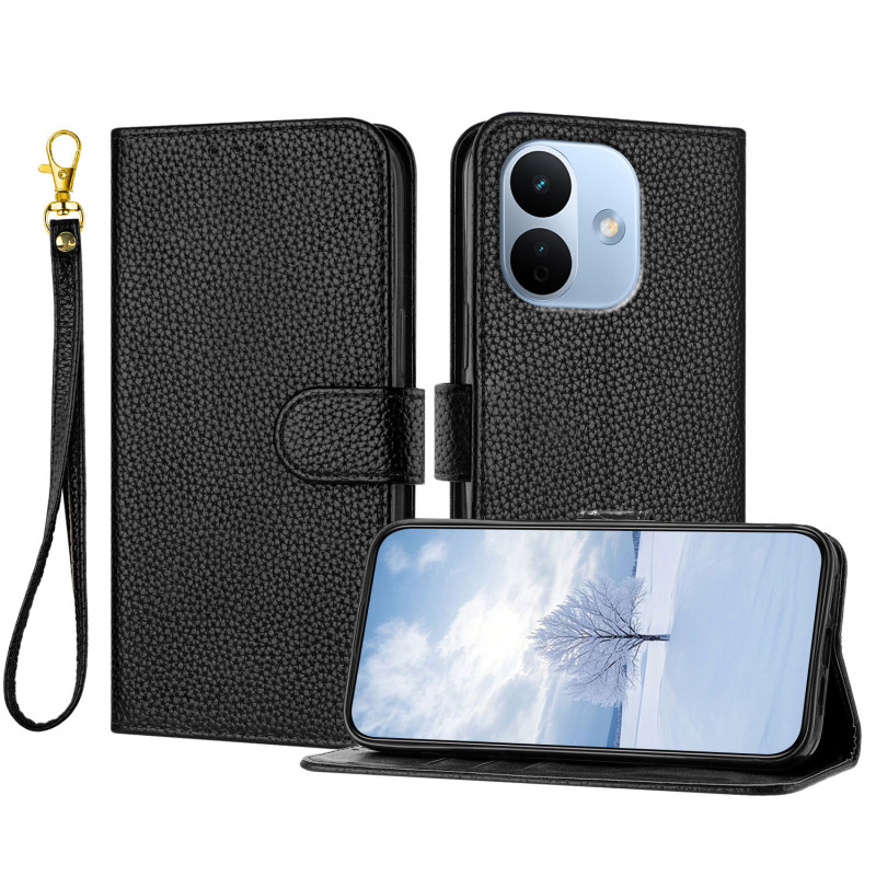Housse Xiaomi Redmi Note 17 Pro 5G Portefeuille Effet Cuir Litchi