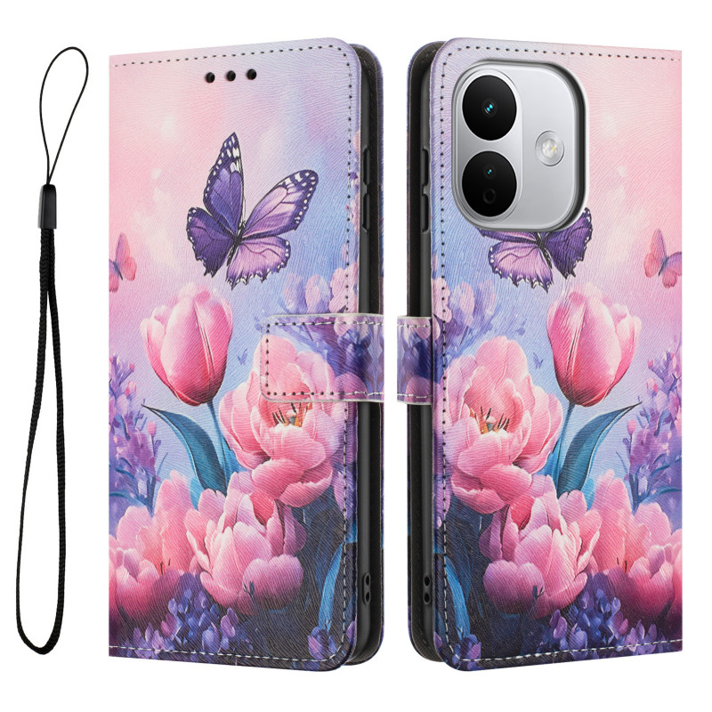 Housse Xiaomi Redmi Note 17 Pro 5G Tulipes et Papillons