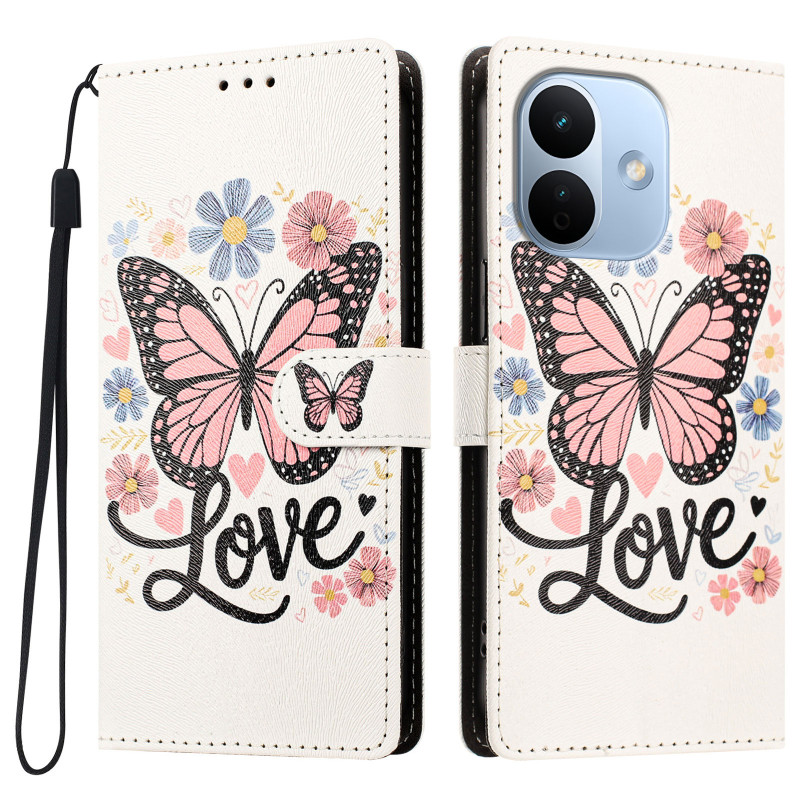 Housse Xiaomi Redmi Note 17 Pro 5G Papillon Rose