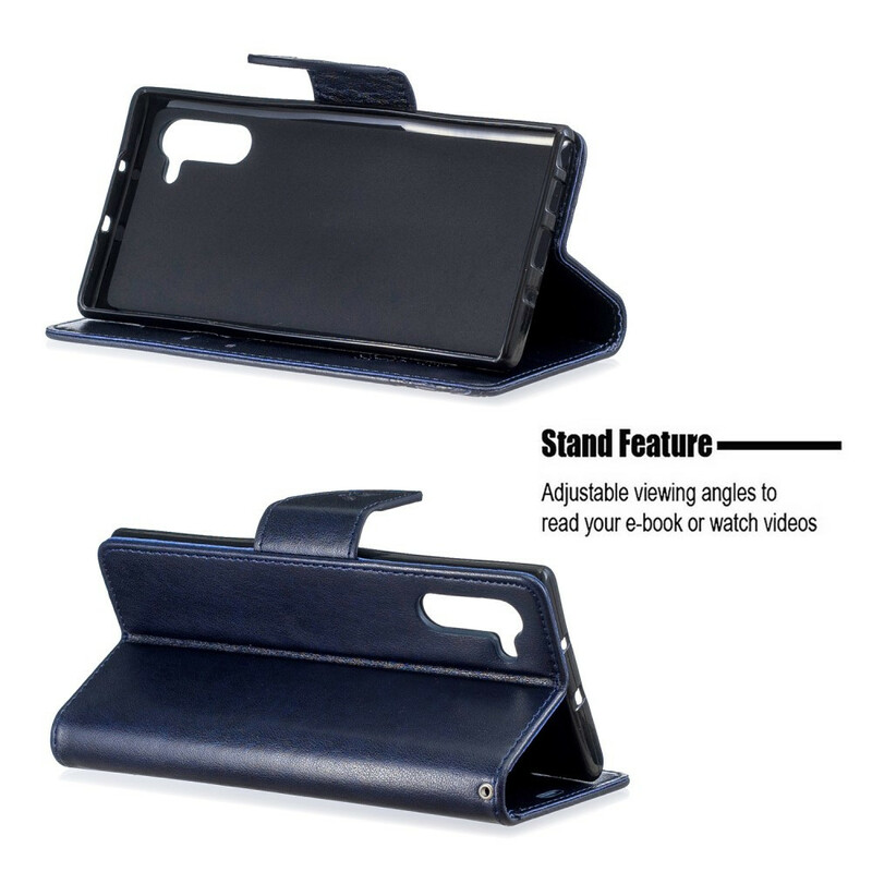 Housse Samsung Galaxy Note 10 Papillons et Rabat Oblique