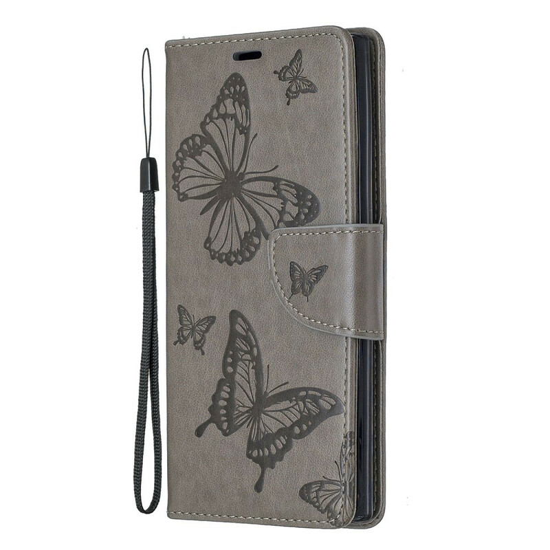 Housse Samsung Galaxy Note 10 Papillons et Rabat Oblique Housse Samsung Galaxy Note 10 Papillons et Rabat Oblique