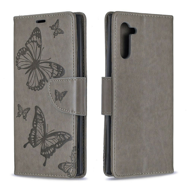 Housse Samsung Galaxy Note 10 Papillons et Rabat Oblique Housse Samsung Galaxy Note 10 Papillons et Rabat Oblique