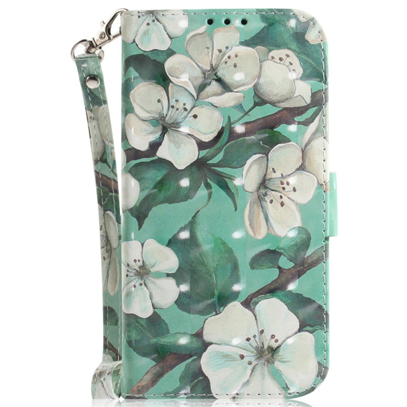 Housse Xiaomi Redmi Note 17 Pro 5G Fleurs Aquarelle à Lanière