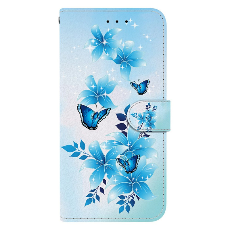 Housse Xiaomi Redmi Note 17 Pro 5G Petits Papillons Bleus