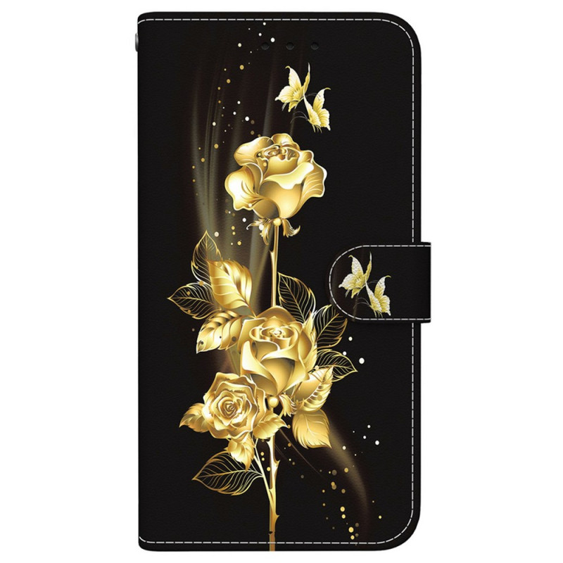 Housse Samsung Galaxy S26 FE Papillons Dorés et Roses
