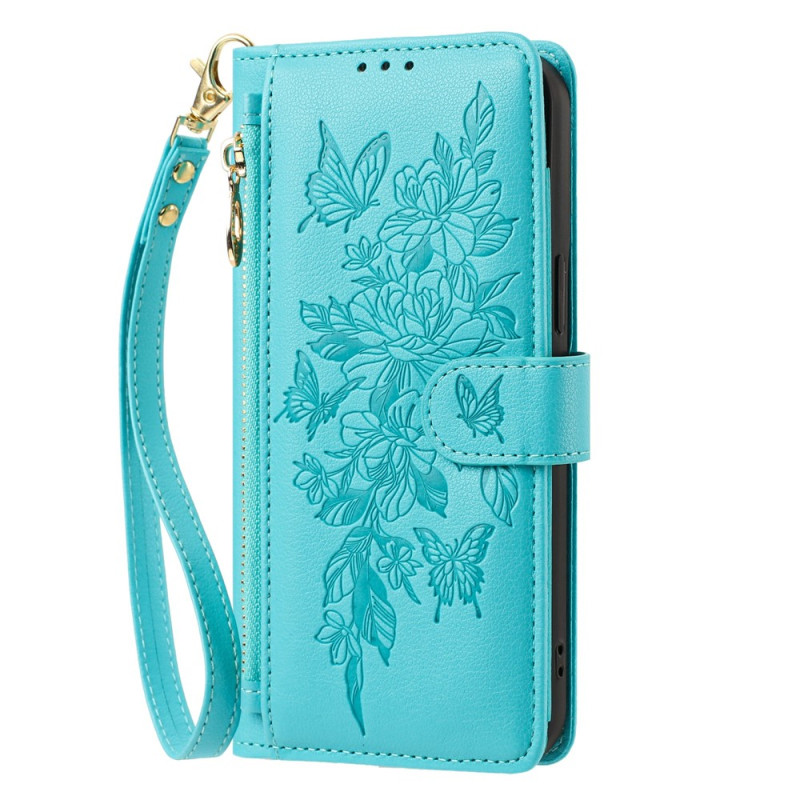 Housse Samsung Galaxy S26 FE Portefeuille Papillons et Fleurs
