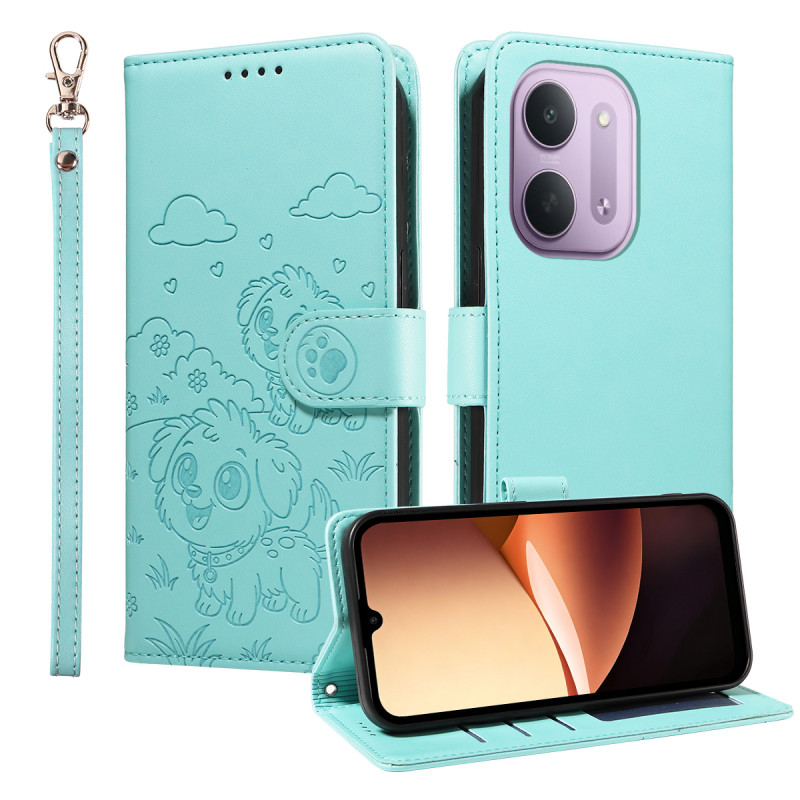 Housse Xiaomi Redmi 17C 5G Deux Chiens à Lanière