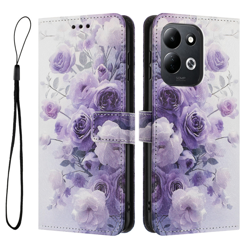 Housse Xiaomi Redmi 17 5G / 4G Roses Violettes