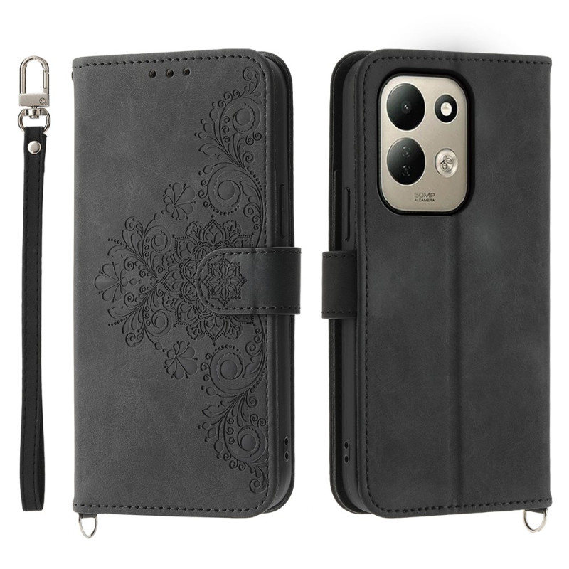 Housse Xiaomi Redmi 17 5G / 4G Dentelle avec Lanière et Bandoulière