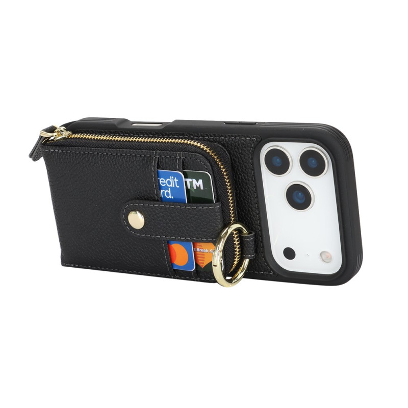 Coque iPhone 18 Pro / 17 Pro Portefeuille à Bandoulière