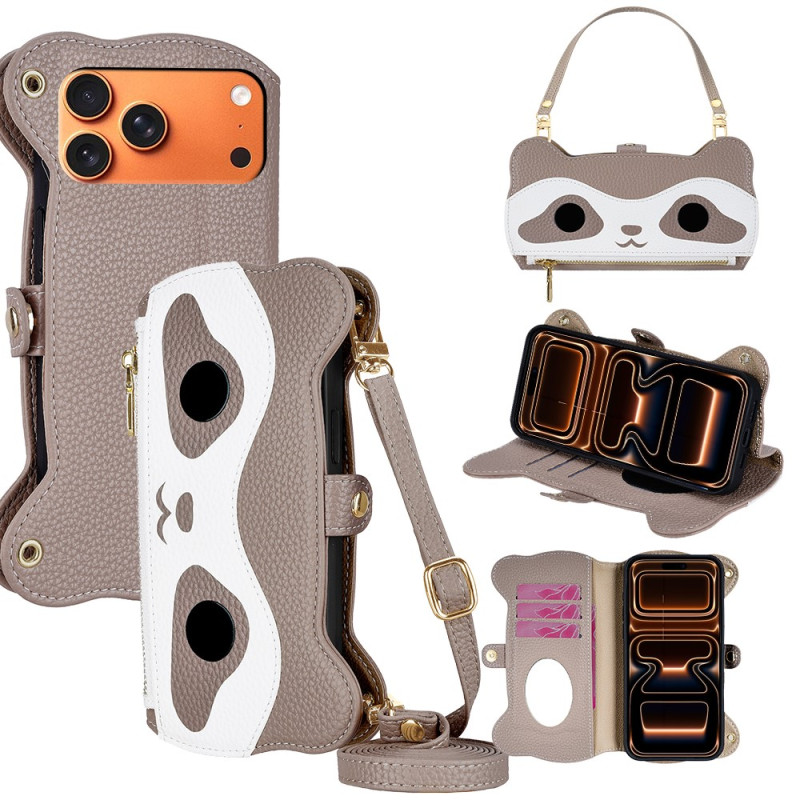 Housse iPhone 18 Pro Max / 17 Pro Max Style Sacoche Raton Laveur