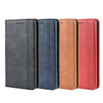 Flip Cover Samsung Galaxy Note 10 Effet Cuir Vintage Stylisé