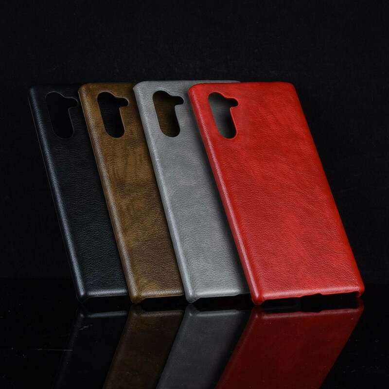Coque Samsung Galaxy Note 10 Effet Cuir Litchi Coque Samsung Galaxy Note 10 Effet Cuir Litchi