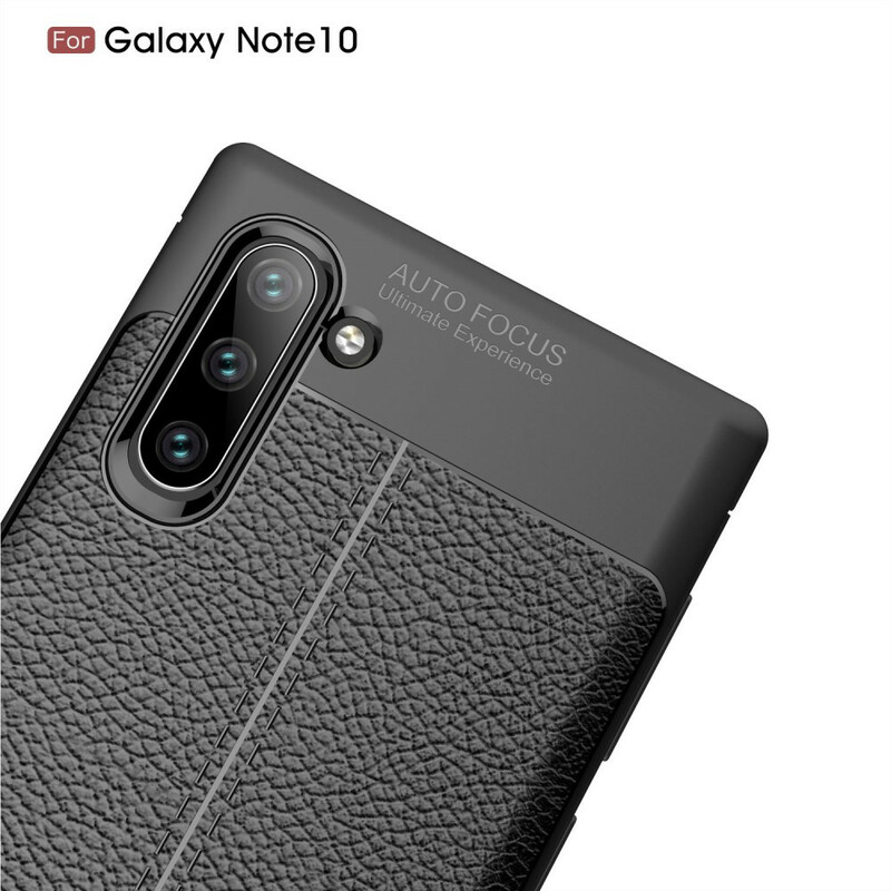 Coque Samsung Galaxy Note 10 Effet Cuir Litchi Double Line Coque Samsung Galaxy Note 10 Effet Cuir Litchi Double Line