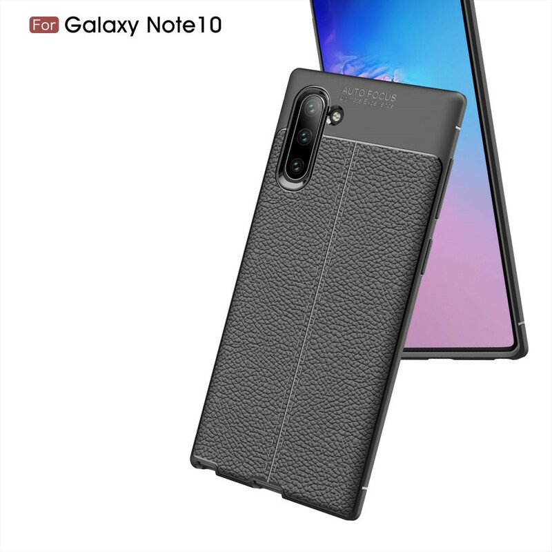 Coque Samsung Galaxy Note 10 Effet Cuir Litchi Double Line Coque Samsung Galaxy Note 10 Effet Cuir Litchi Double Line