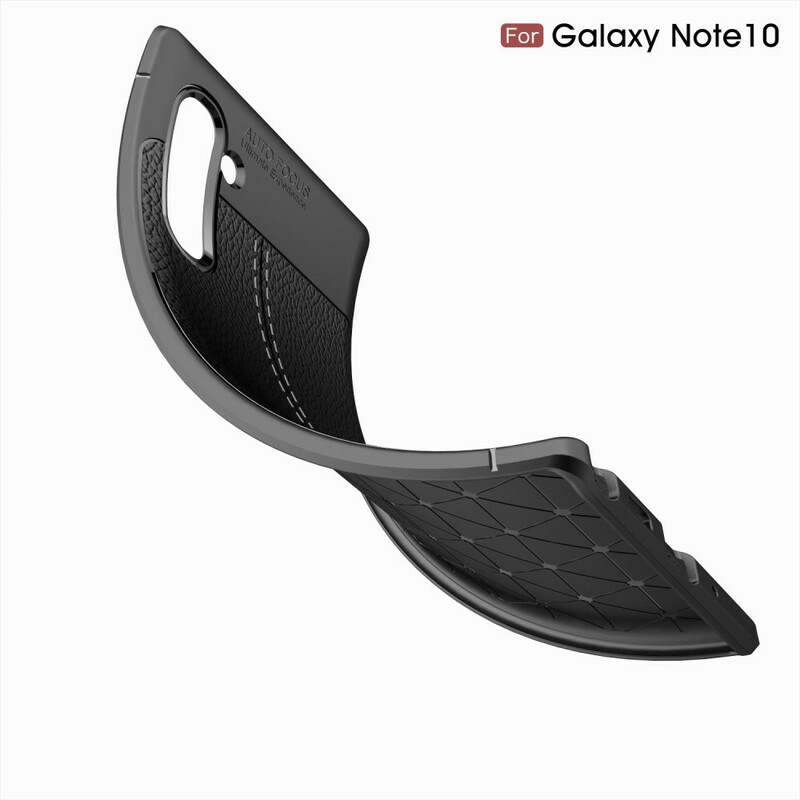 Coque Samsung Galaxy Note 10 Effet Cuir Litchi Double Line Coque Samsung Galaxy Note 10 Effet Cuir Litchi Double Line