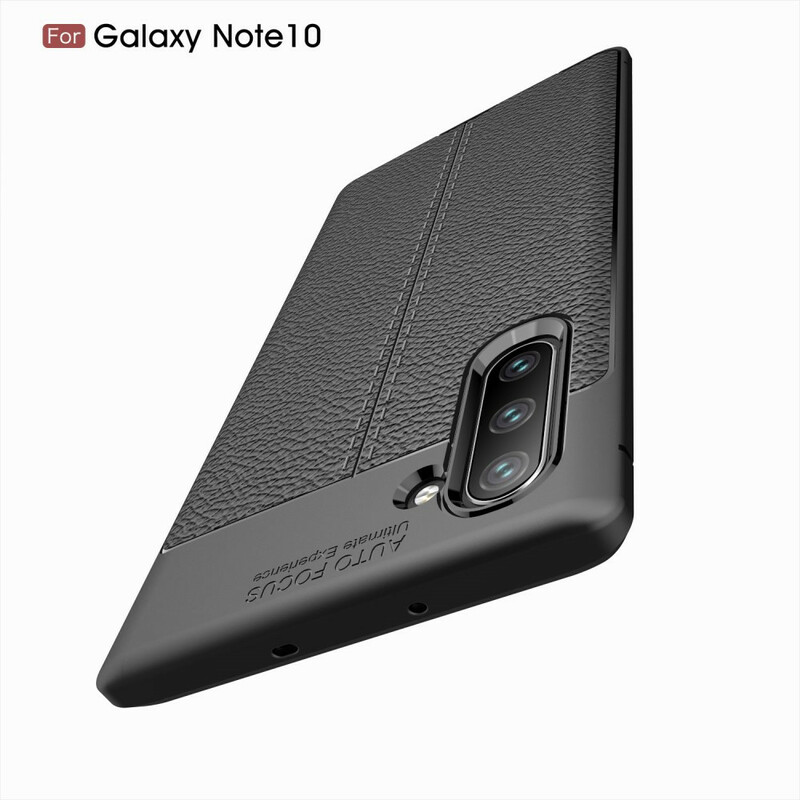Coque Samsung Galaxy Note 10 Effet Cuir Litchi Double Line Coque Samsung Galaxy Note 10 Effet Cuir Litchi Double Line