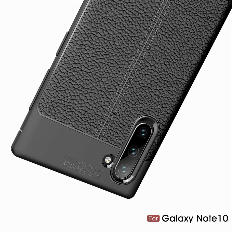 Coque Samsung Galaxy Note 10 Effet Cuir Litchi Double Line Coque Samsung Galaxy Note 10 Effet Cuir Litchi Double Line
