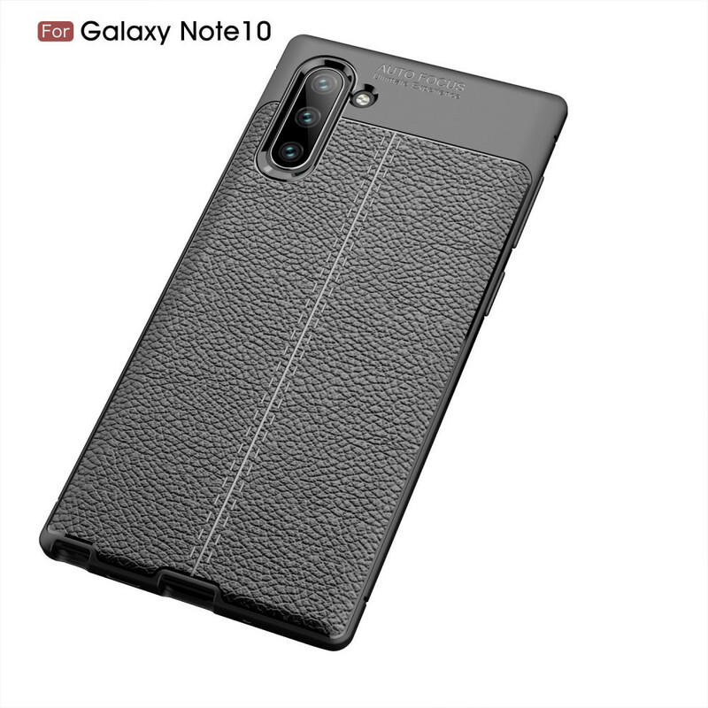 Coque Samsung Galaxy Note 10 Effet Cuir Litchi Double Line Coque Samsung Galaxy Note 10 Effet Cuir Litchi Double Line