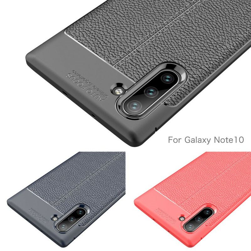 Coque Samsung Galaxy Note 10 Effet Cuir Litchi Double Line Coque Samsung Galaxy Note 10 Effet Cuir Litchi Double Line