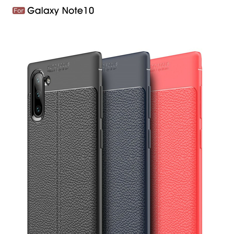 Coque Samsung Galaxy Note 10 Effet Cuir Litchi Double Line Coque Samsung Galaxy Note 10 Effet Cuir Litchi Double Line