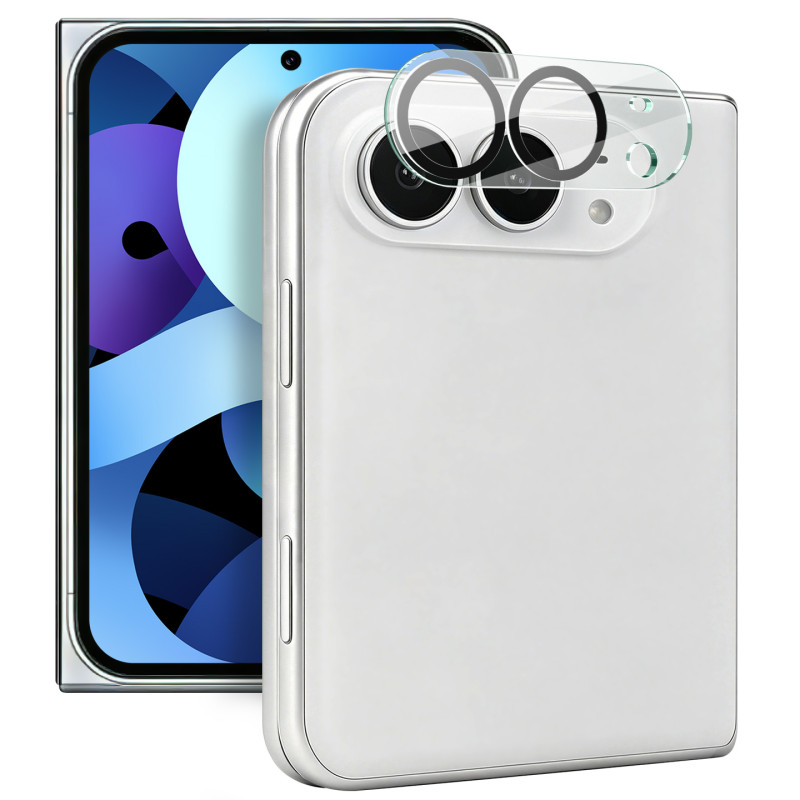 Lentille de Protection en Verre Trempé pour iPhone Duo (cercle noir)