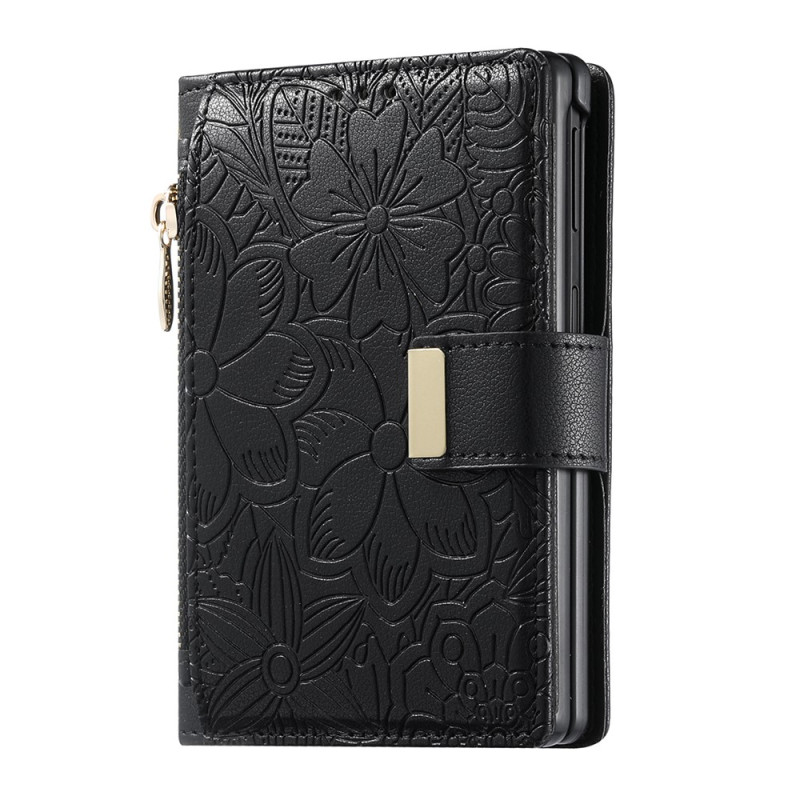 Housse iPhone Duo Florale avec Poche Zippée
