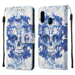 Housse Samsung Galaxy A20e Tête de Mort Bleue Housse Samsung Galaxy A20e Tête de Mort Bleue