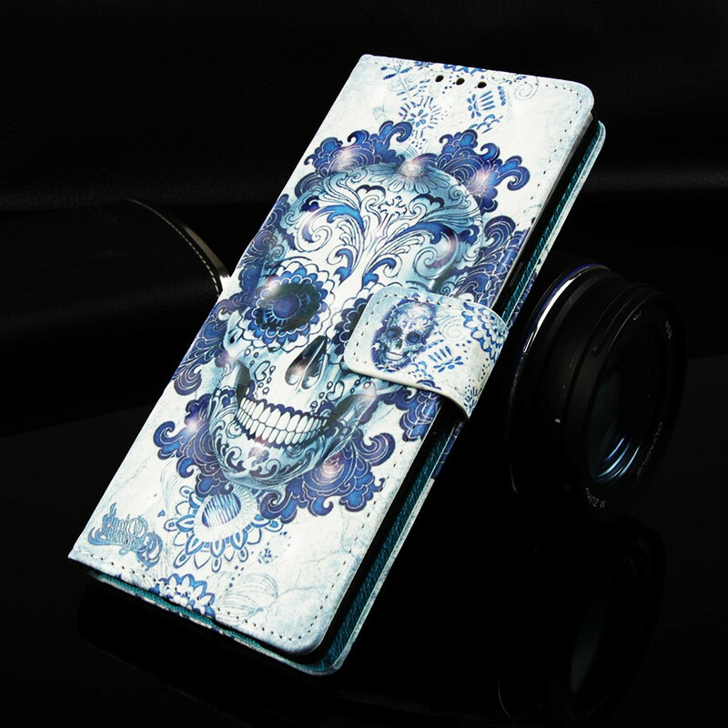 Housse Samsung Galaxy A20e Tête de Mort Bleue Housse Samsung Galaxy A20e Tête de Mort Bleue
