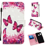 Housse Samsung Galaxy A20e Papillons Rouges Housse Samsung Galaxy A20e Papillons Rouges