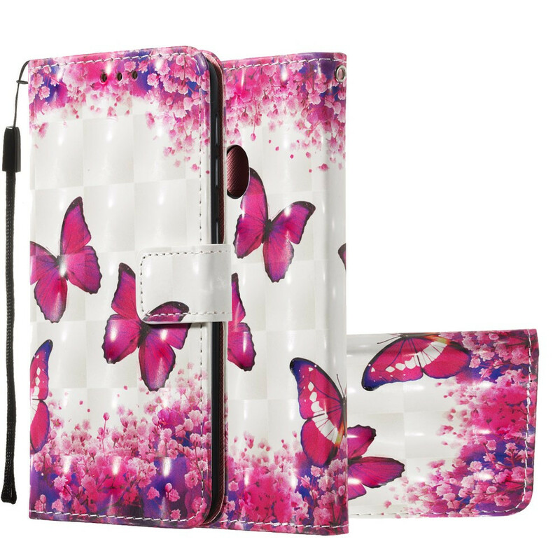 Housse Samsung Galaxy A20e Papillons Rouges Housse Samsung Galaxy A20e Papillons Rouges