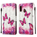 Housse Samsung Galaxy A20e Papillons Rouges Housse Samsung Galaxy A20e Papillons Rouges