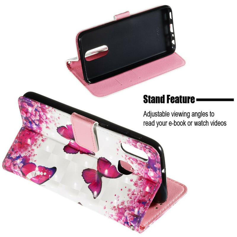 Housse Samsung Galaxy A20e Papillons Rouges Housse Samsung Galaxy A20e Papillons Rouges