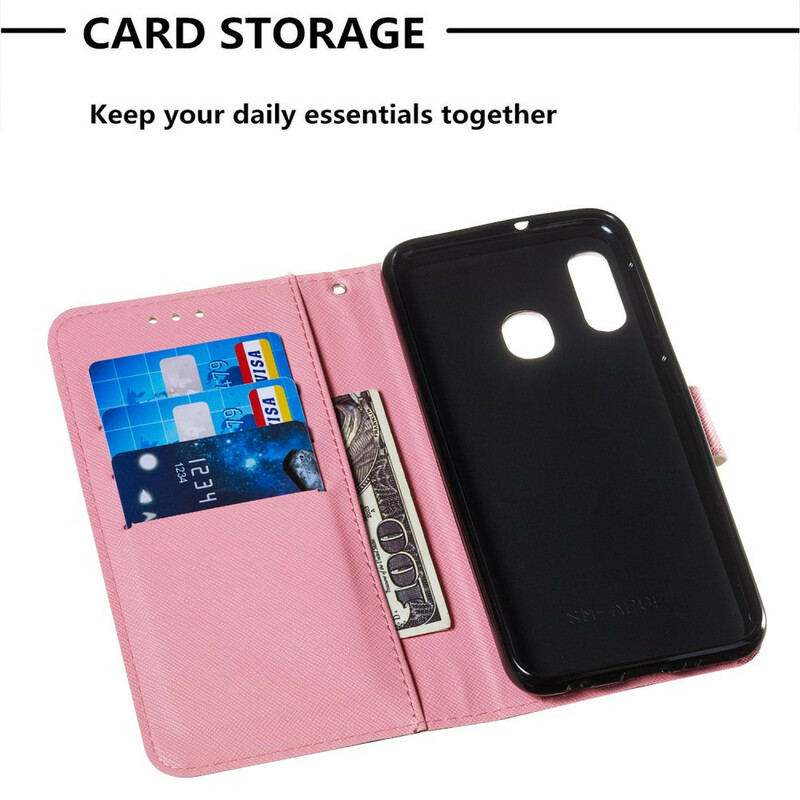 Housse Samsung Galaxy A20e Papillons Rouges Housse Samsung Galaxy A20e Papillons Rouges