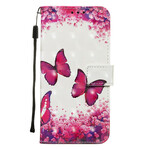 Housse Samsung Galaxy A20e Papillons Rouges Housse Samsung Galaxy A20e Papillons Rouges