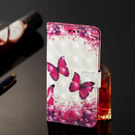 Housse Samsung Galaxy A20e Papillons Rouges