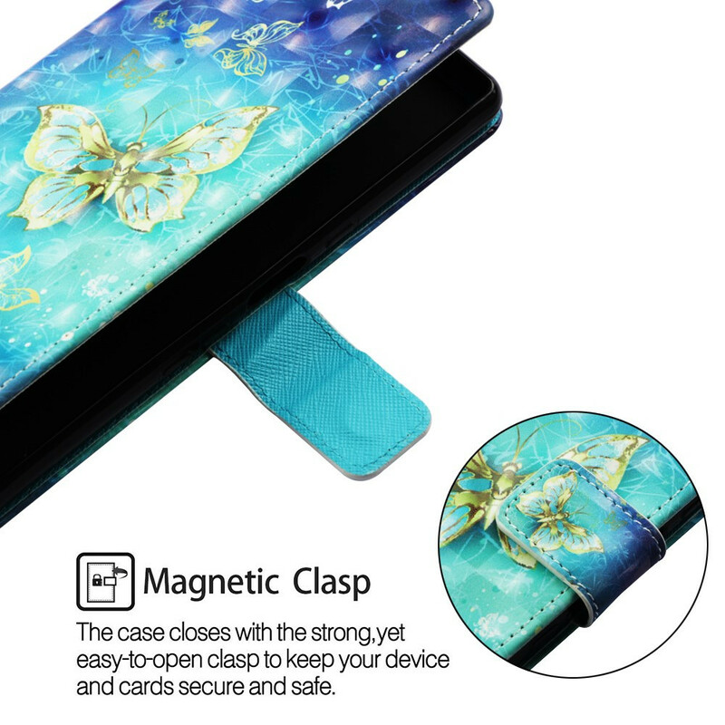 Housse Samsung Galaxy A20e Papillons Dorés Housse Samsung Galaxy A20e Papillons Dorés