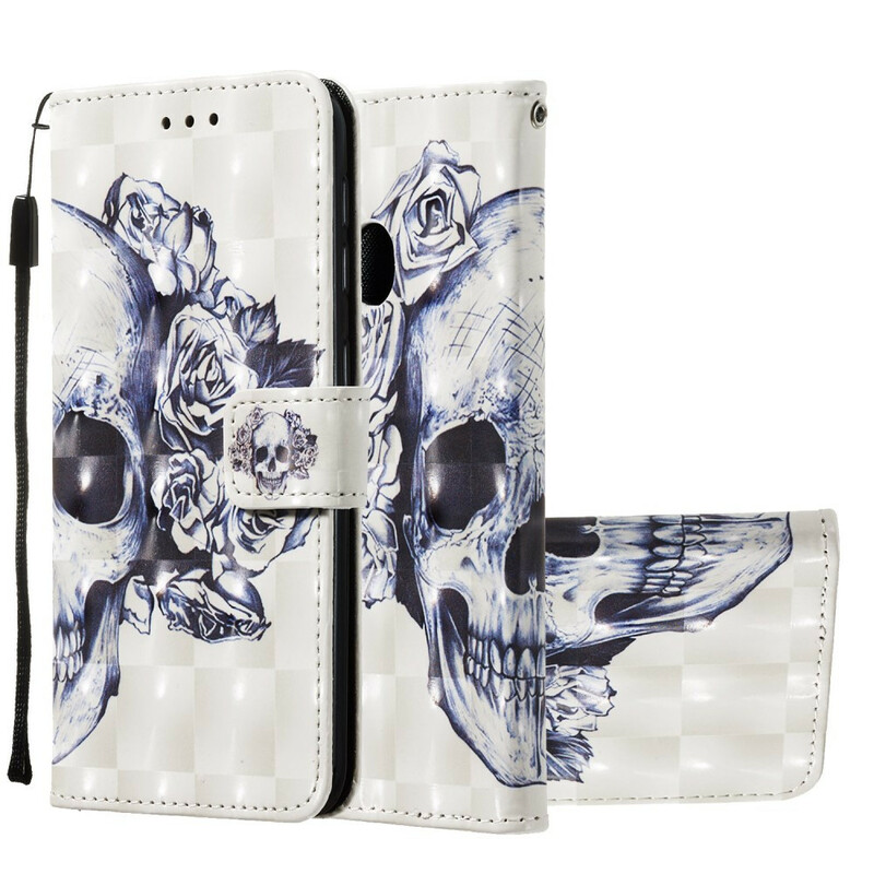 Housse Samsung Galaxy A20e Tête de Mort Fleurie Housse Samsung Galaxy A20e Tête de Mort Fleurie