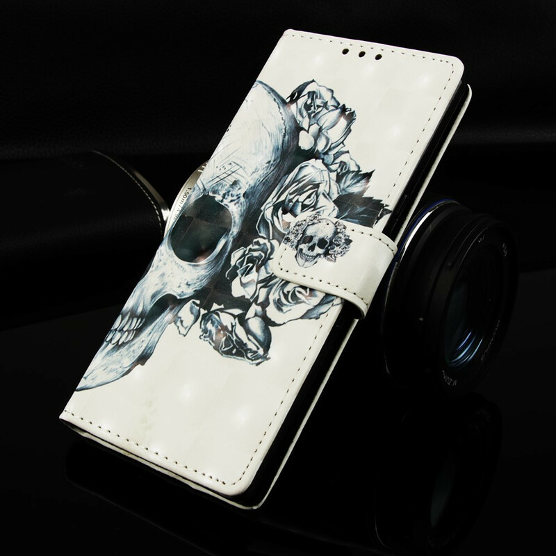 Housse Samsung Galaxy A20e Tête de Mort Fleurie Housse Samsung Galaxy A20e Tête de Mort Fleurie