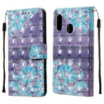 Housse Samsung Galaxy A20e Fleurs Bleues Housse Samsung Galaxy A20e Fleurs Bleues